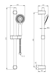 Душевой гарнитур Aquanika Basic AQB01CR хром