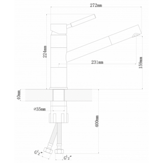 Смеситель для кухни Florentina Фита мокко