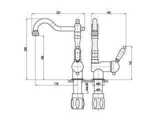 Смеситель для кухни Rav Slezak Labe L508.5/8CMATC черный