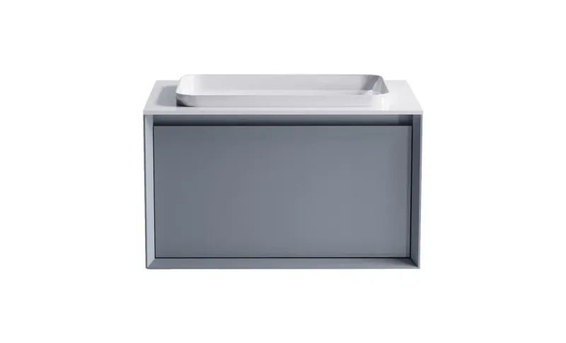 Тумба с раковиной Astra-Form Фрейм 4631177713811 80 см голубой матовый