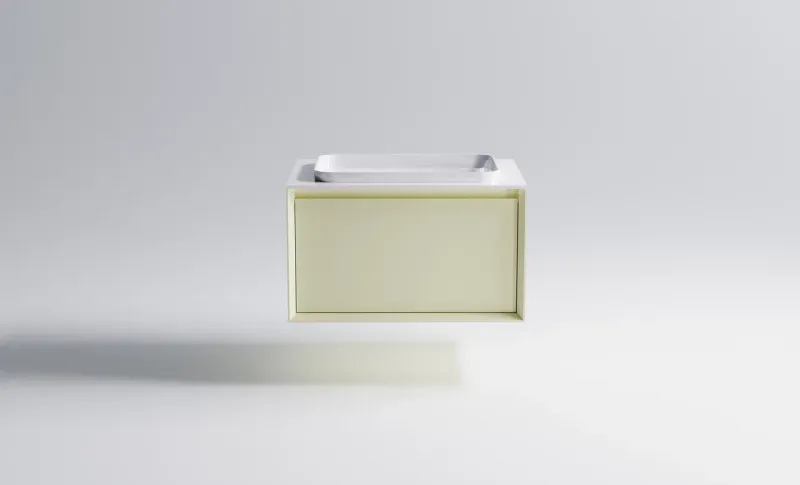 Тумба с раковиной Astra-Form Фрейм 4631177713835 80 см бежевый матовый