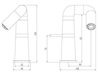 Смеситель для раковины Haiba HB10813-3 пепельный