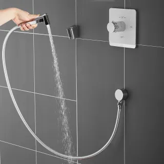 Гигиенический душ с термостатом Rose R105С белый/хром