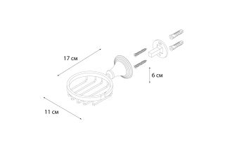 Мыльница FIXSEN Luksor решетка (FX-71609B)