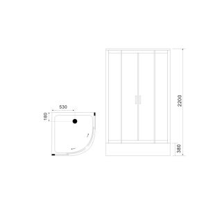 Душевая кабина Black & White Galaxy 5503900