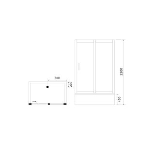 Душевая кабина Black & White Galaxy 5508120