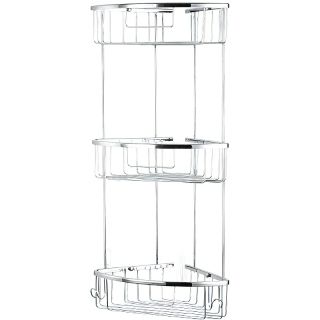 Полка угловая Gappo G334-3 с крючками хром