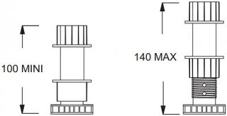 Ножки для душевого поддона Jacob Delafon Flight Pure E62752-00 чёрный