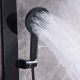 Душевая стойка Black&White Gravity 9005 с термостатом чёрный матовый