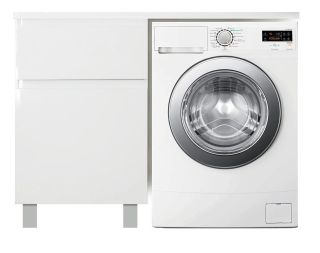 Напольная тумба с раковиной Эстет Dallas Luxe ФР-00009666 Л 105см два ящика белый