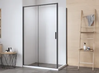 Душевой уголок Aquanet Pleasure Evo AE65-160x90-BT 324144 160x90 см профиль чёрный матовый стекло прозрачное