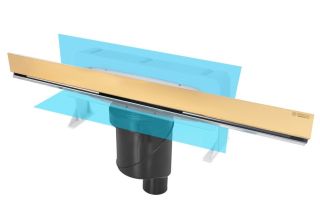 Душевой лоток Berges Wall 092056 пристенный 60см золото