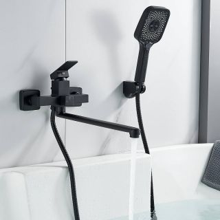 Смеситель для ванны Shevanik S9622H чёрный