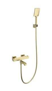 Смеситель для ванны с душем Wonzon & Woghand Stay 3 WW-B2026-A1-BG с термостатом брашированное золото
