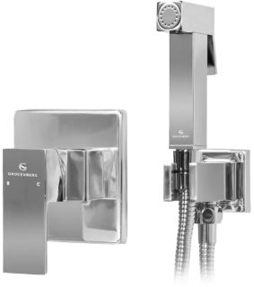 Смеситель встраиваемый с гигиеническим душем Grocenberg GB1001 Хром