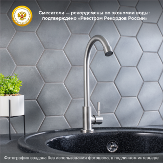 Смеситель для кухни РМС SUS124-269F нержавеющая сталь