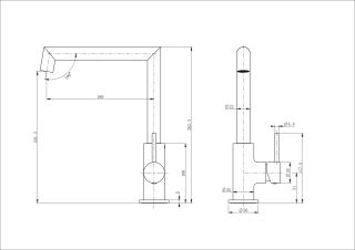 Смеситель для кухни Wonzon & Woghand WW-L1005-MW белый матовый