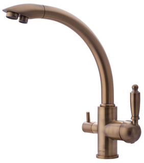 Смеситель для кухни Swedbe Selene Plus 8043 с каналом для подключения фильтра бронза