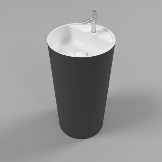 Раковина WHITECROSS Pantheon 0708.043043.20100 43 см чёрный/белый матовый