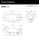 Ванна из искусственного камня WHITECROSS Jess 0223.160071.2XXXX 160x70 см RAL мат