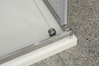 Душевой уголок прямоугольный, хром BelBagno UNIQUE-A-2-75/90-C-Cr