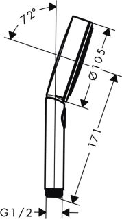 Душевая лейка Hansgrohe Pulsify Select 105 3jet Relaxation 24110000