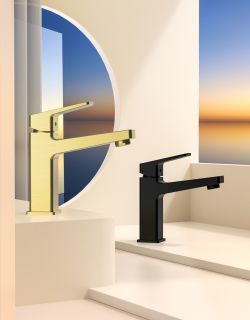 Смеситель для раковины Raglo R30.10.03 золотой сатин