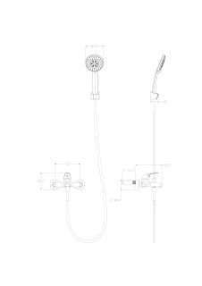 Смеситель для ванны с душем Wonzon & Woghand WW-4530-MW белый матовый