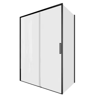 Душевой уголок Aquanet Pleasure Evo AE65-140x80-BT 324139 140x80 см профиль чёрный матовый стекло прозрачное