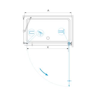 Душевой уголок RGW HO-045-1B (HO-011B + Z-060-2B + O-204B) 3506045188-014 80x80см чёрный