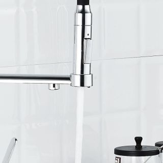 Смеситель для кухни Haiba HB76854 чёрный/хром