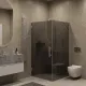 Душевой уголок на петлях by Deonria U-100-99-8-G-HG 100x94см хром глянцевый/графит