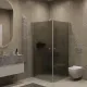 Душевой уголок на монопетле by Deonria U-90-89-6-GM-HM1 90x89см хром матовый/графит матовый