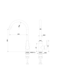 Смеситель для кухни Wonzon & Woghand WW-AE4554-MW белый матовый