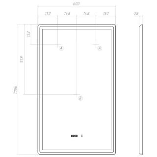 Зеркало с подсветкой Vigo Roberta Luxe 293 60 см