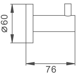 Крючок для ванной комнаты Haiba HB8305-1 сталь