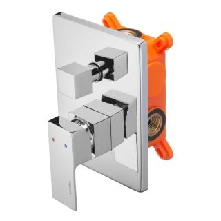 Встраиваемый смеситель Swedbe Platta 5519 подключение на два выхода хром