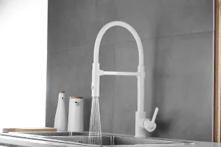 Смеситель для кухни Rose R133C белый