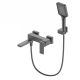 Смеситель для ванны с душем Wonzon & Woghand Cube 2.0 WW-88037068-BGM тёмный графит
