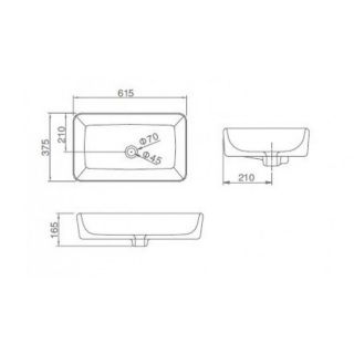 Раковина SSWW CL3152 615X375X165