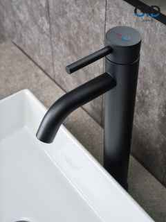 Смеситель высокий для раковины Gid Inga SS096-BM-D SS096BMD черный матовый