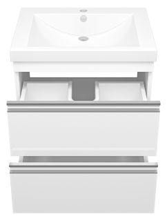 Подвесная тумба под раковину Misty Ингрид 60см белый