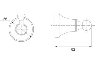 Крючок для ванной комнаты Rose RG1911T пепельный