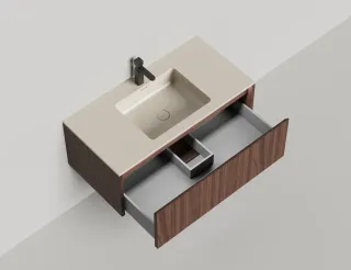 Подвесная тумба Salini Domino 27D210ON 100см шпон/гладкий фасад Onda Plus