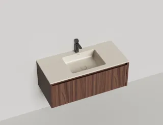 Подвесная тумба Salini Domino 27D210ON 100см шпон/гладкий фасад Onda Plus