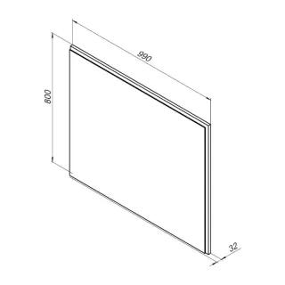 Зеркало с подсветкой Aquanet Nova Lite 242622 100 см белый