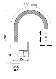 Смеситель для кухни Rav Slezak Colorado CO119.5/12CMATC черный хром