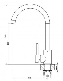 Смеситель для кухни Florentina Юна песочный