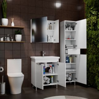 Напольный шкаф-пенал Санта Родос 506004 40 см белый