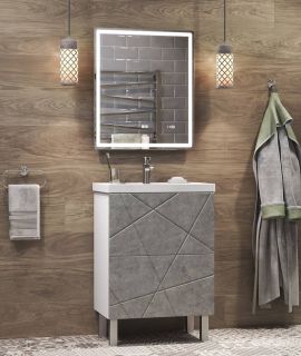 Тумба под раковину напольная Vigo Geometry tn.bsf.GEO.FOS.50.2Y 50 см бетон